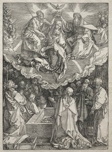 Neitsyen elämä: Neitsyt taivaaseenastuminen, 1504-1505. tekijältä Albrecht Dürer