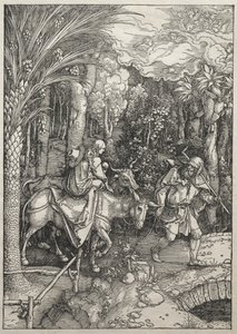 Neitsyen elämä: Lento Egyptiin, 1504-1505. tekijältä Albrecht Dürer