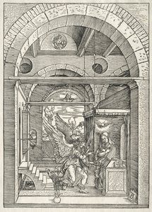 Neitsyen elämä: Ilmoitus, 1504-1505. tekijältä Albrecht Dürer