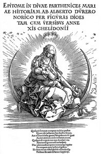 Madonna imettävänä äitinä ja jumalallisena olentona, 1511, 1936 tekijältä Albrecht Dürer