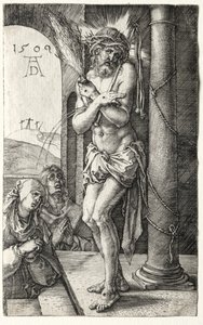 Surun mies pylvään luona tekijältä Albrecht Dürer