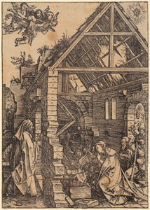 Maria kuunsirpillä, sarjan ”Marian elämä” 1. lehti tekijältä Albrecht Dürer