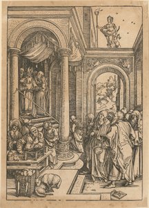 Neitsyt Marian temppelimatka, sarjan ”Neitsyt Marian elämä” 6. kuva tekijältä Albrecht Dürer
