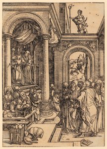 Neitsyt Marian temppelimatka, sarjan ”Neitsyt Marian elämä” 6. kuva tekijältä Albrecht Dürer