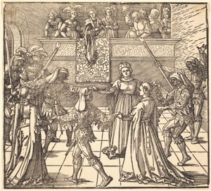Naamiotanssi soihtujen kanssa tekijältä Albrecht Dürer