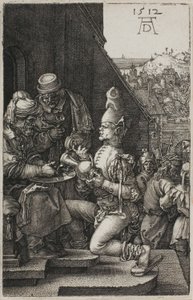 Pilatus pesee kätensä, kaiverretusta intohimosta tekijältä Albrecht Dürer