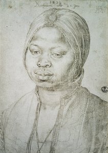 Katariinan muotokuva, portugalilaisen Bradaon Mulatta, 1521 tekijältä Albrecht Dürer
