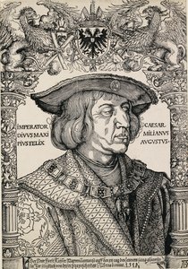 Keisari Maximilian I:n muotokuva, c1519 tekijältä Albrecht Dürer