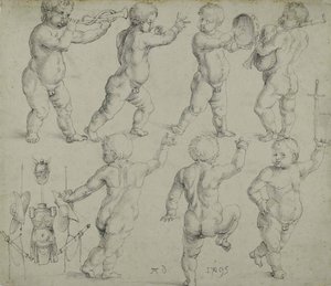 Putti, 1495. tekijältä Albrecht Dürer