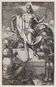 Ylösnousemus sarjasta "The Engraved Passion" tekijältä Albrecht Dürer