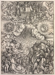 Pyhän Johanneksen ilmestys: Kuudennen sinetin avaaminen tekijältä Albrecht Dürer