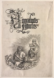 Pyhän Johanneksen ilmestys: Apokalypsin otsikkosivu tekijältä Albrecht Dürer