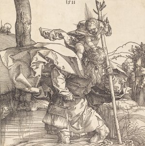 Pyhä Kristofer, 1511. tekijältä Albrecht Dürer
