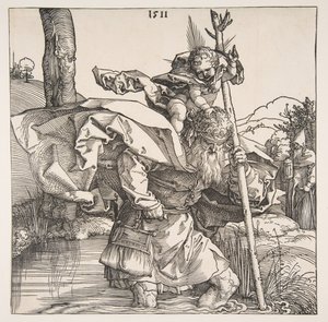 Pyhä Kristofer, 1511. tekijältä Albrecht Dürer