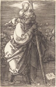Pyhä Christopher kasvot vasemmalle tekijältä Albrecht Dürer
