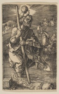 Pyhä Kristoffer, katse oikealle tekijältä Albrecht Dürer