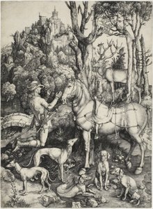 Pyhä Eustace tekijältä Albrecht Dürer