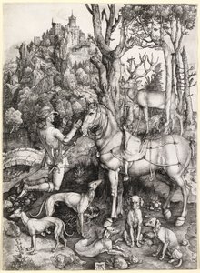 Saint Eustace tekijältä Albrecht Dürer