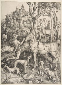 Saint Eustace, n. 1501. tekijältä Albrecht Dürer