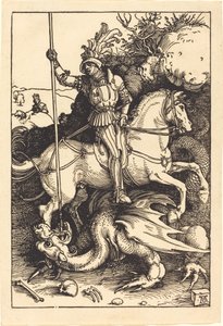 Pyhä Yrjö tappaa lohikäärmeen tekijältä Albrecht Dürer