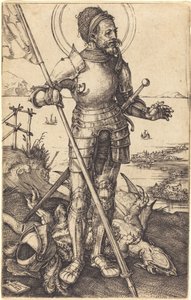 Pyhä Yrjö seisomassa tekijältä Albrecht Dürer