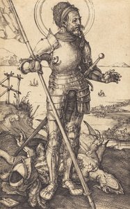 Sant Jordi dempeus, c. 15071508. finlandès tekijältä Albrecht Dürer