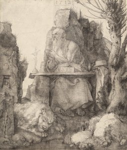 Pyhä Hieronymus Pollard Willow -pajun luona, 1512. tekijältä Albrecht Dürer