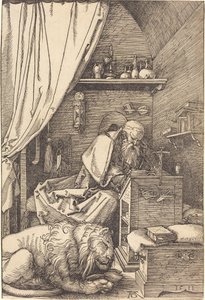 Pyhä Jerome sellissään tekijältä Albrecht Dürer