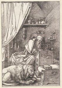 Pyhä Hieronymus kammiossaan tekijältä Albrecht Dürer