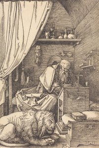 Pyhä Hieronymus sellissään, 1511. tekijältä Albrecht Dürer