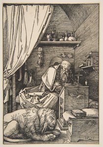 Pyhä Hieronymus työhuoneessaan tekijältä Albrecht Dürer