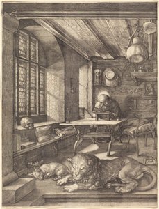 Pyhä Hieronymus työhuoneessaan tekijältä Albrecht Dürer