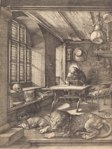 Pyhä Hieronymus tutkimuksessaan, 1514. tekijältä Albrecht Dürer
