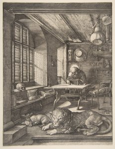 Pyhä Hieronymus tutkimuksessaan, 1514. tekijältä Albrecht Dürer