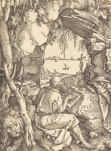 Pyhä Hieronymus luolassa, 1512. tekijältä Albrecht Dürer