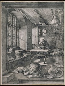 Pyhä Hieronymus työhuoneessaan tekijältä Albrecht Dürer