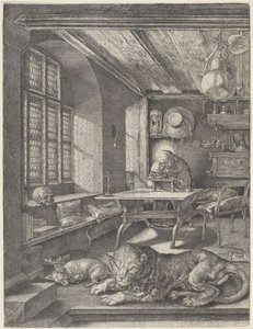 Pyhä Hieronymus työhuoneessaan tekijältä Albrecht Dürer