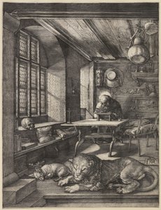 Pyhä Hieronymus tutkimuksessaan, 1514 tekijältä Albrecht Dürer