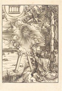 Pyhä Johannes syö kirjaa tekijältä Albrecht Dürer