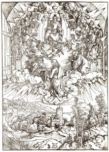 Pyhä Johannes Jumalan ja vanhimpien edessä tekijältä Albrecht Dürer