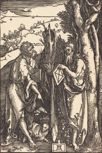 Pyhä Johannes Kastaja ja Pyhä Onufrius, n. 1504. tekijältä Albrecht Dürer