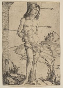 Pylvääseen sidottu pyhä Sebastian tekijältä Albrecht Dürer