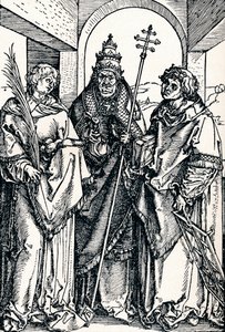 Pyhät Stefanus, Sixtus ja Lawrence, 1508 1906 tekijältä Albrecht Dürer
