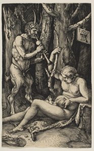 Satyr-perhe, 1505. tekijältä Albrecht Dürer