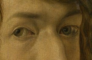 Omakuva (Madrid), yksityiskohta: silmät tekijältä Albrecht Dürer
