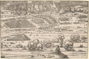 Linnoituksen piiritys: vasen osa tekijältä Albrecht Dürer
