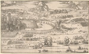 Linnoituksen piiritys: oikea osa. tekijältä Albrecht Dürer