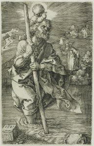 Sant Cristòfol de cara a la dreta finlandesa tekijältä Albrecht Dürer
