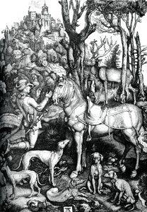 St Eustace, c1501, 1870. tekijältä Albrecht Dürer