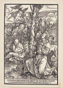 Pyhä Franciscus vastaanottamassa stigmat tekijältä Albrecht Dürer